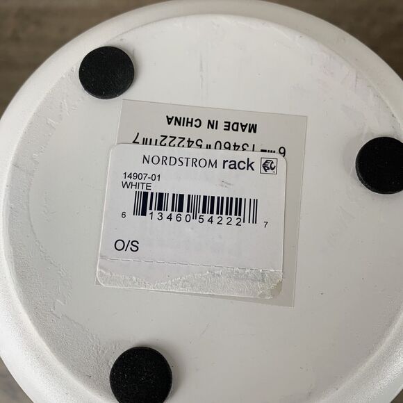 Nordstrom Rack Metal Jar Design Vase With Embossed Spotted Design, White - Picture 12 of 12